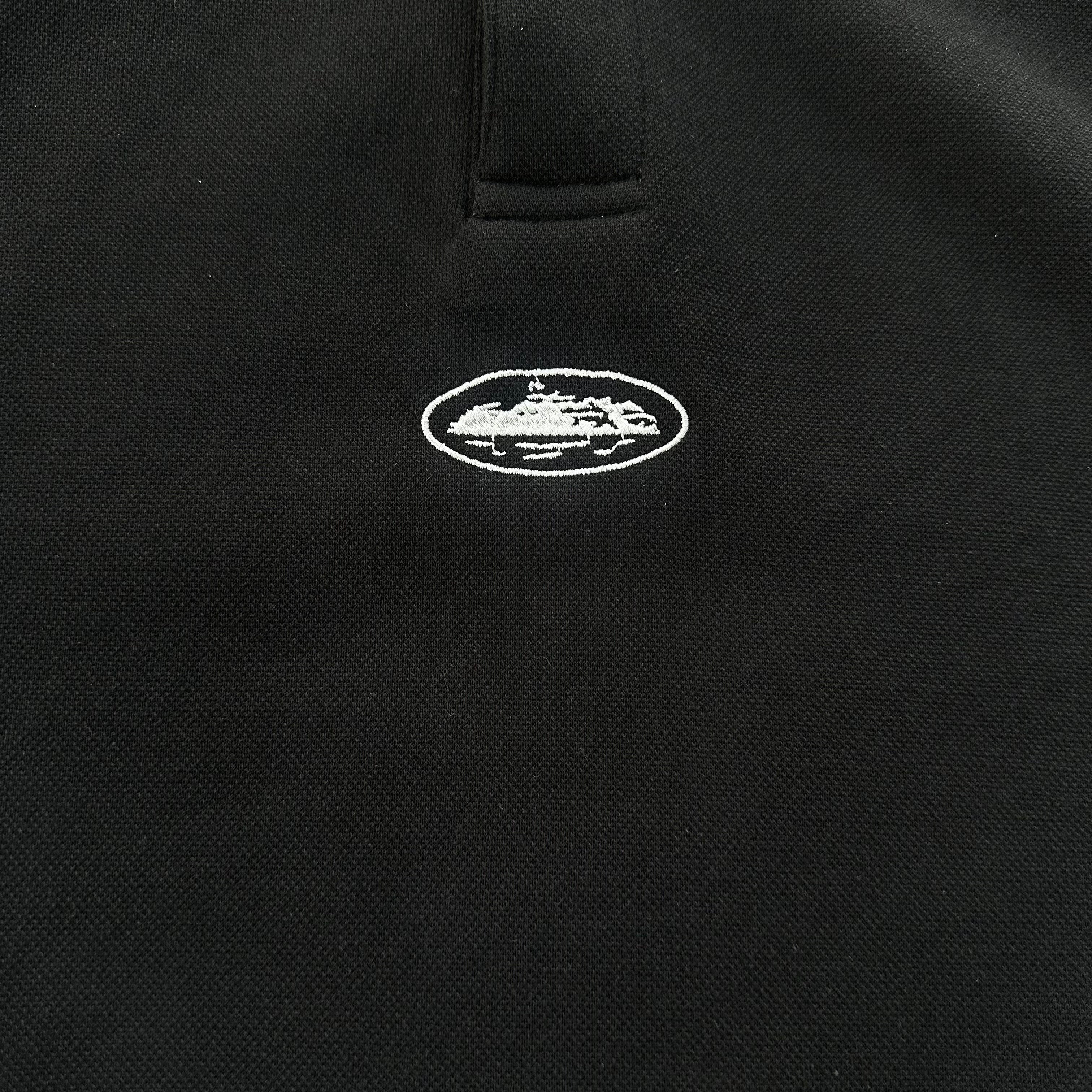 PIPED POLO SHIRT (BLACK)