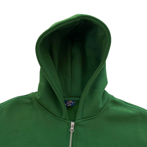 ISLAND PUFF PRINT ZIP HOODIE (GREEN)