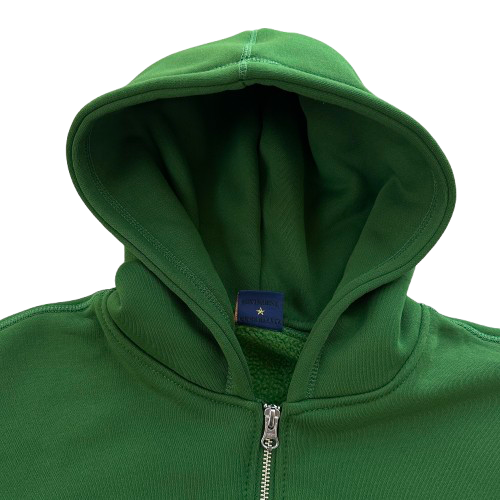 ISLAND PUFF PRINT ZIP HOODIE (GREEN)