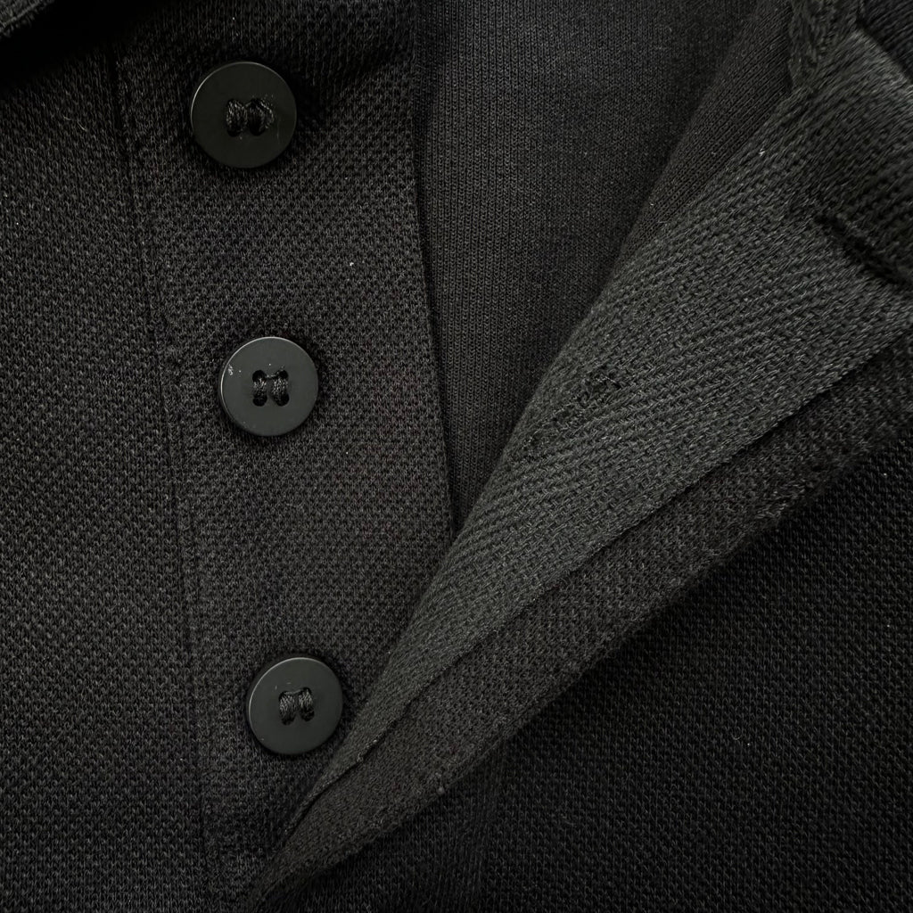 PIPED POLO SHIRT (BLACK)