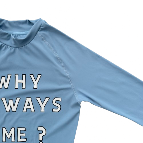 WHY ALWAYS ME COMPRESSION TOP (POWDER BLUE)