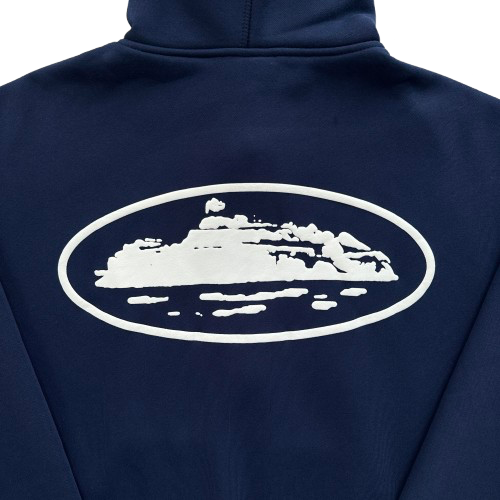 ISLAND PUFF PRINT ZIP HOODIE (WASHED ROYAL)