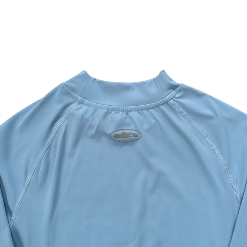 WHY ALWAYS ME COMPRESSION TOP (POWDER BLUE)