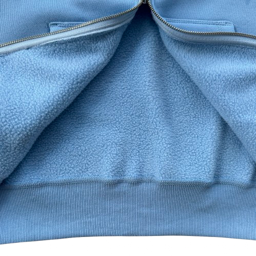 ISLAND PUFF PRINT ZIP HOODIE (BABY BLUE)