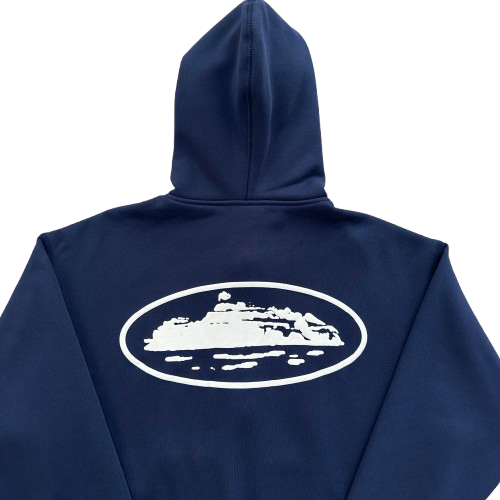 ISLAND PUFF PRINT ZIP HOODIE (WASHED ROYAL)