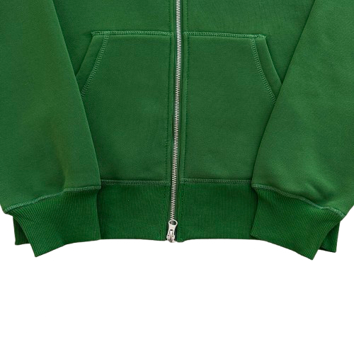ISLAND PUFF PRINT ZIP HOODIE (GREEN)