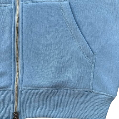 ISLAND PUFF PRINT ZIP HOODIE (BABY BLUE)