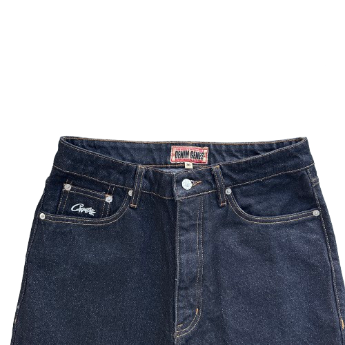 DUAL STRIPE BAGGY JEANS (BLACK WASH)