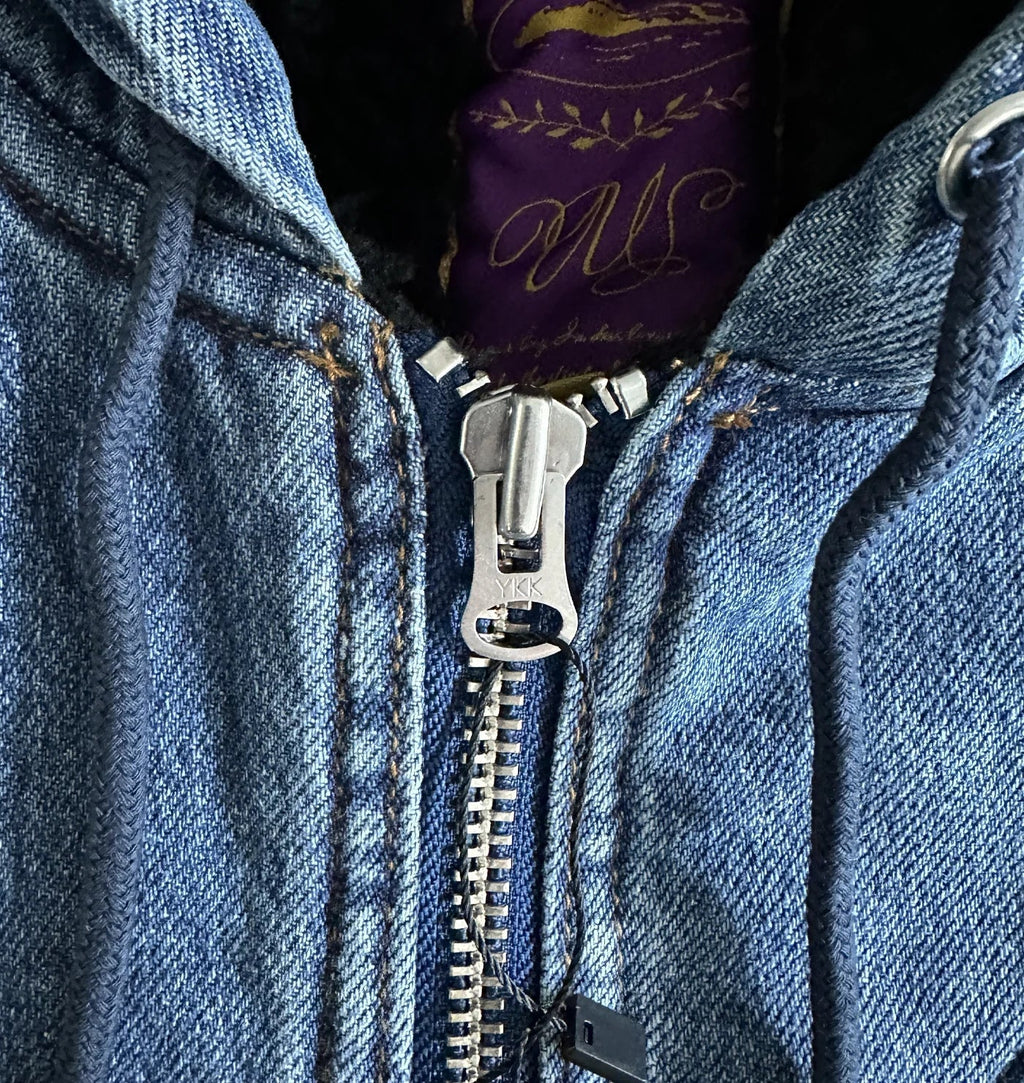 EMBOSSED C-STAR DENIM JACKET (BLUE)