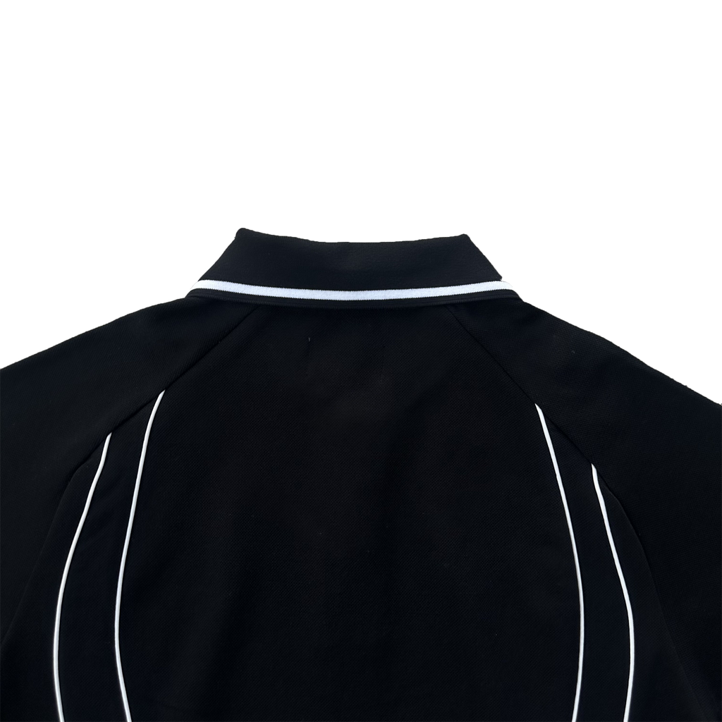 PIPED POLO SHIRT (BLACK)