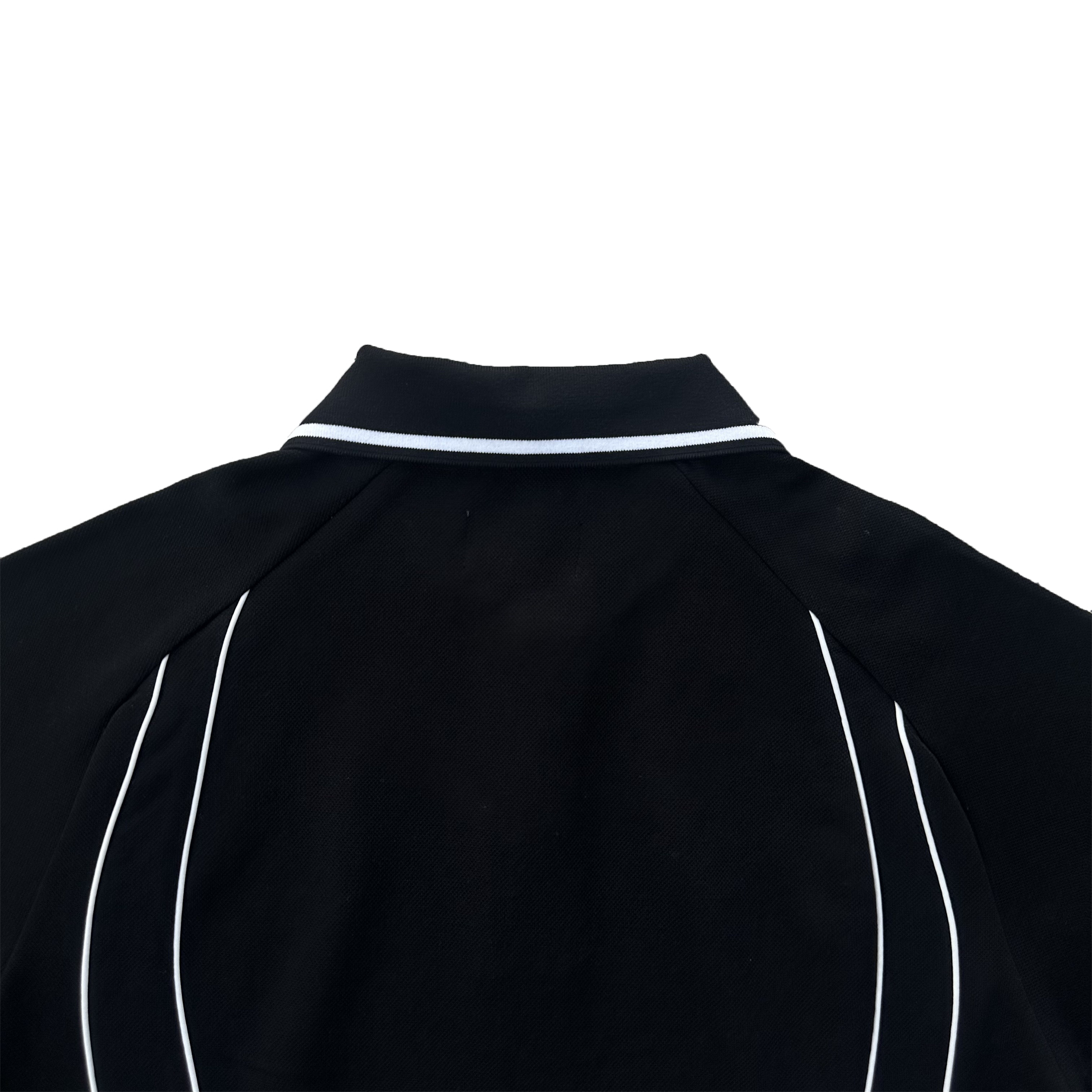 PIPED POLO SHIRT (BLACK)