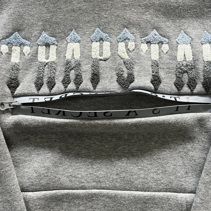 CHENILLE DECODED 2.0 HOODED TRACKSUIT - (GREY/ICE BLUE)