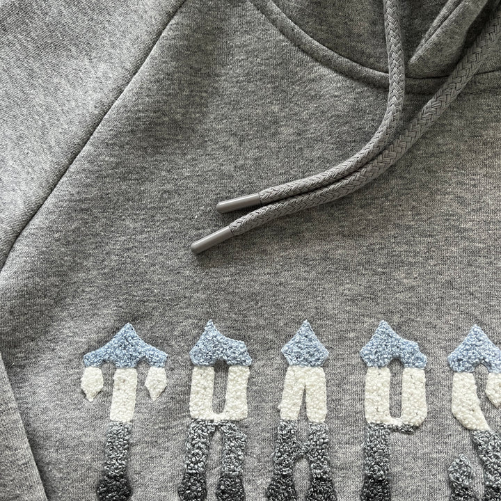 CHENILLE DECODED 2.0 HOODED TRACKSUIT - (GREY/ICE BLUE)