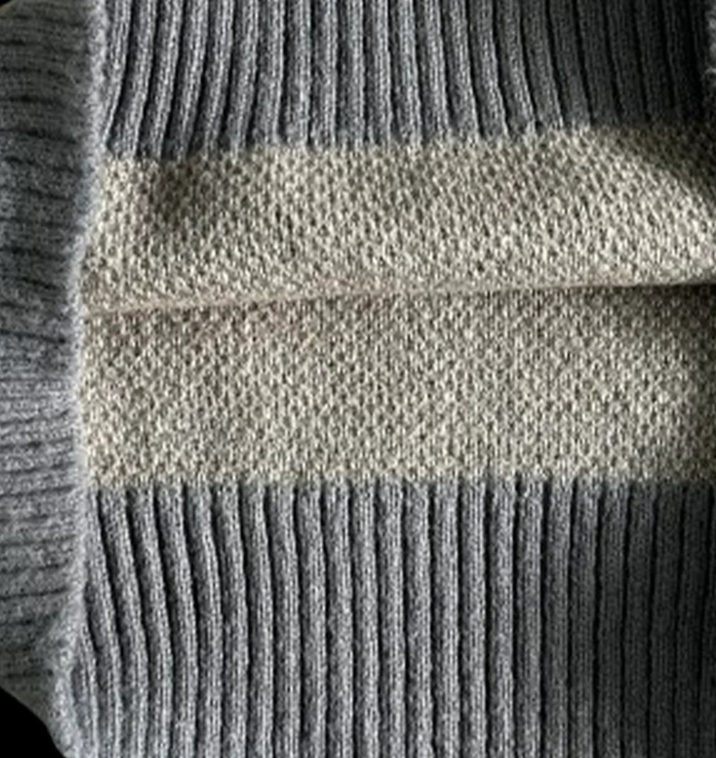 C STAR GRADIENT MOHAIR KNIT SWEATER (GREY)