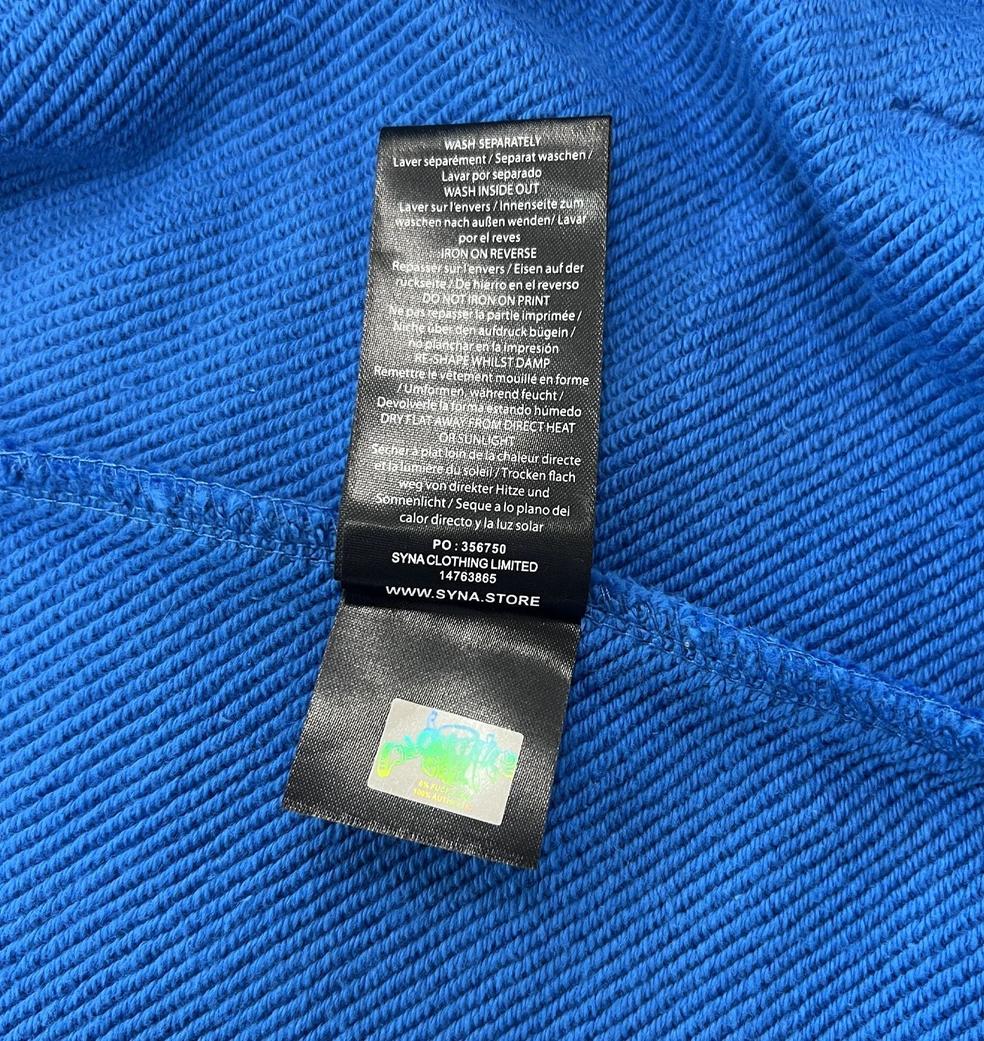 VOID ZIP UP HOODIE (BLUE)