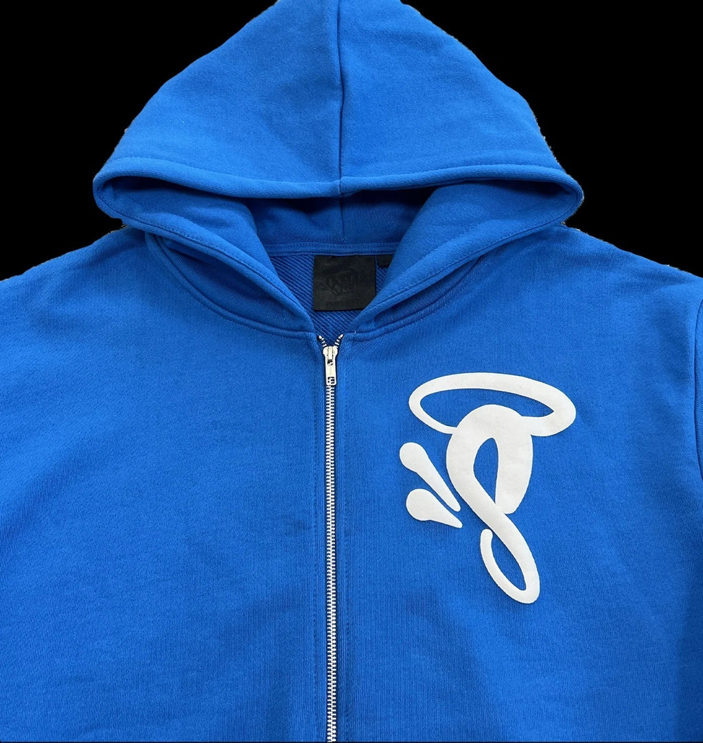 VOID ZIP UP HOODIE (BLUE)