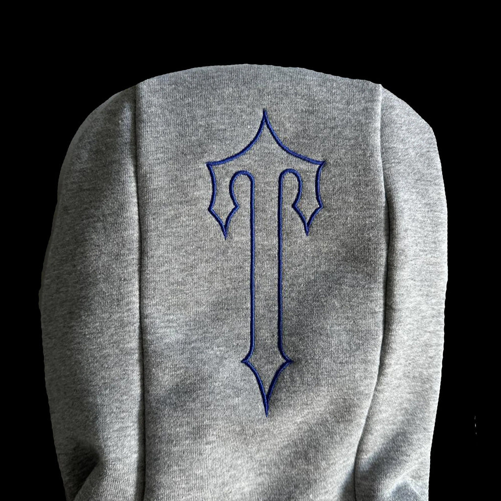 CHENILLE DECODED 2.0 HOODED TRACKSUIT - (GREY/DAZZLING BLUE)