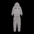 CHENILLE DECODED 2.0 HOODED TRACKSUIT - (GREY/DAZZLING BLUE)