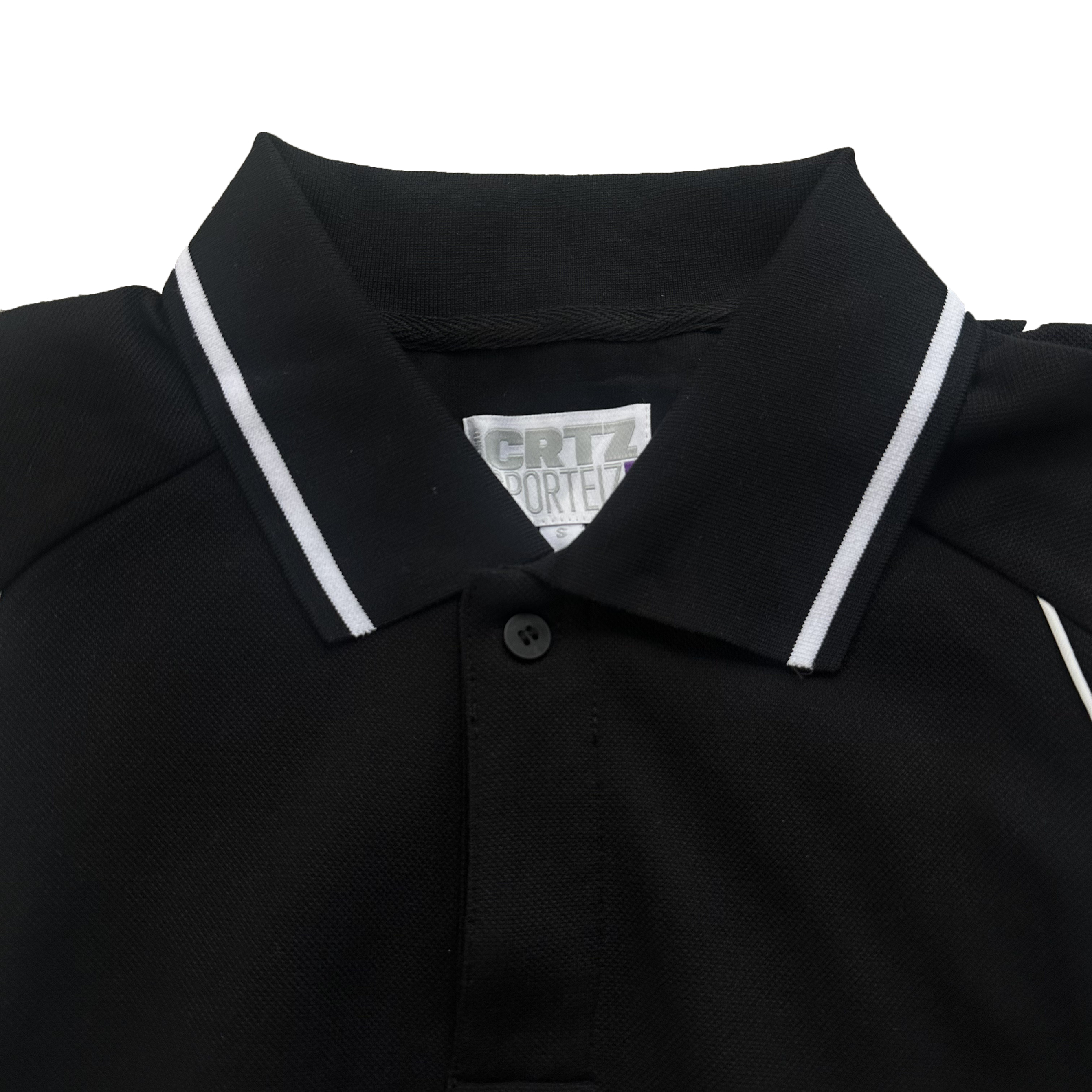 PIPED POLO SHIRT (BLACK)