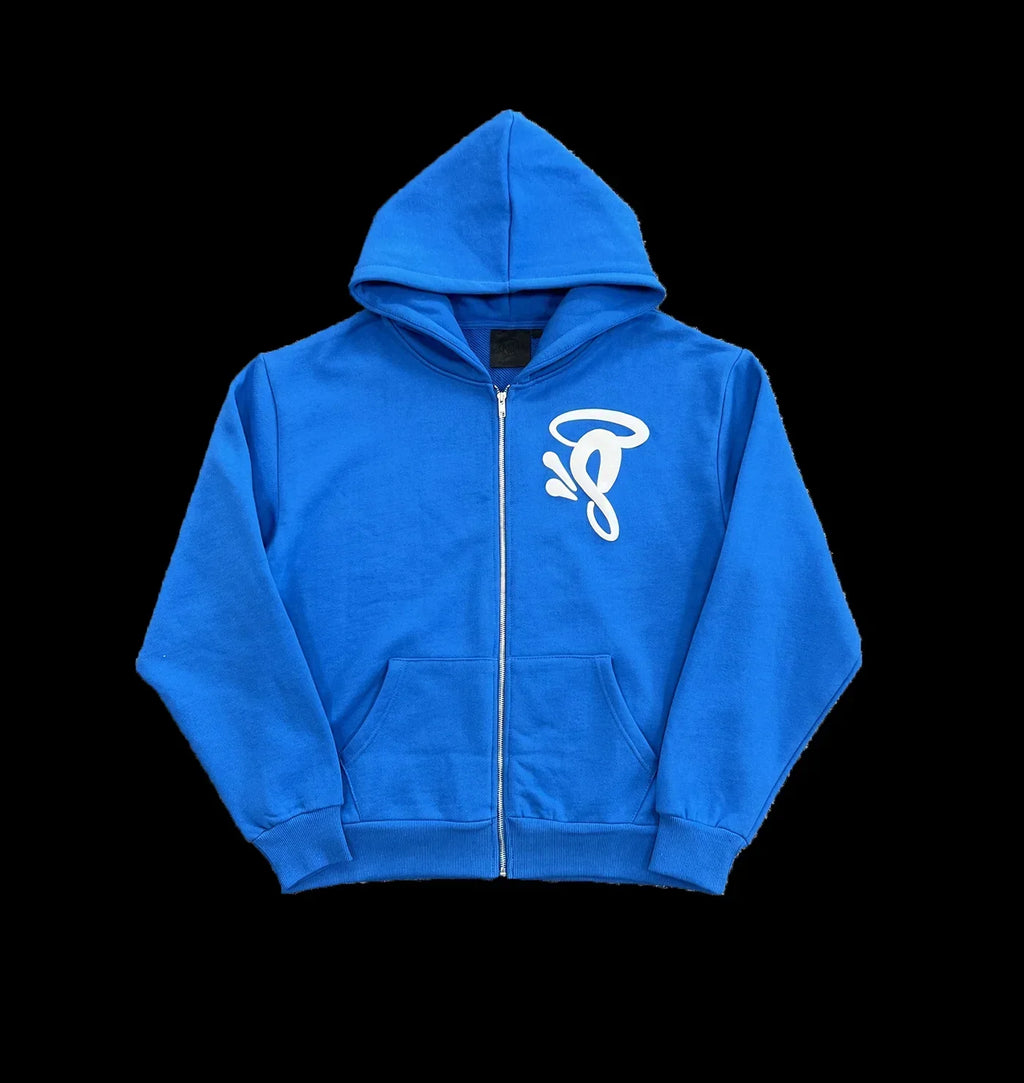 VOID ZIP UP HOODIE (BLUE)