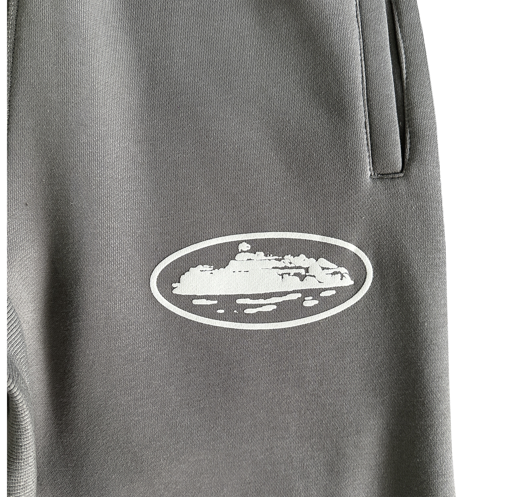 ISLAND PUFF PRINT ZIP PANTS (GREY)