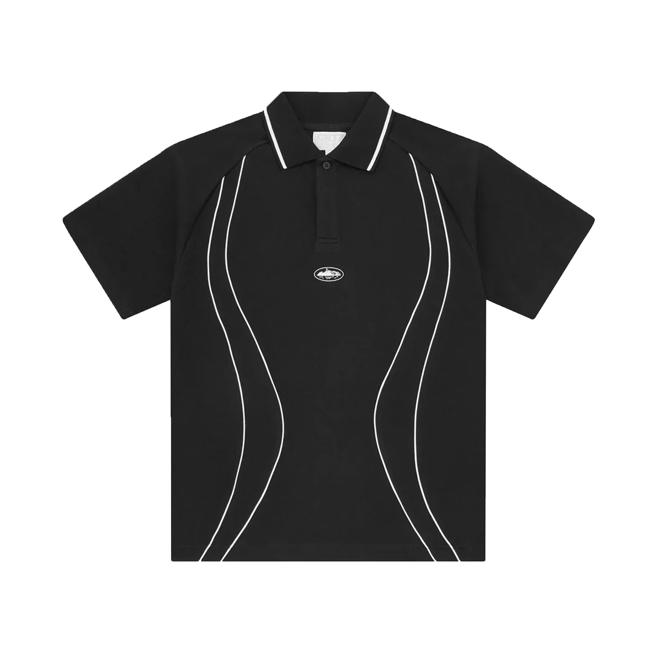 PIPED POLO SHIRT (BLACK)