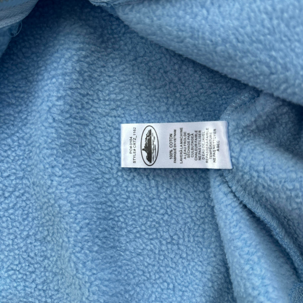 ISLAND PUFF PRINT ZIP HOODIE (BABY BLUE)