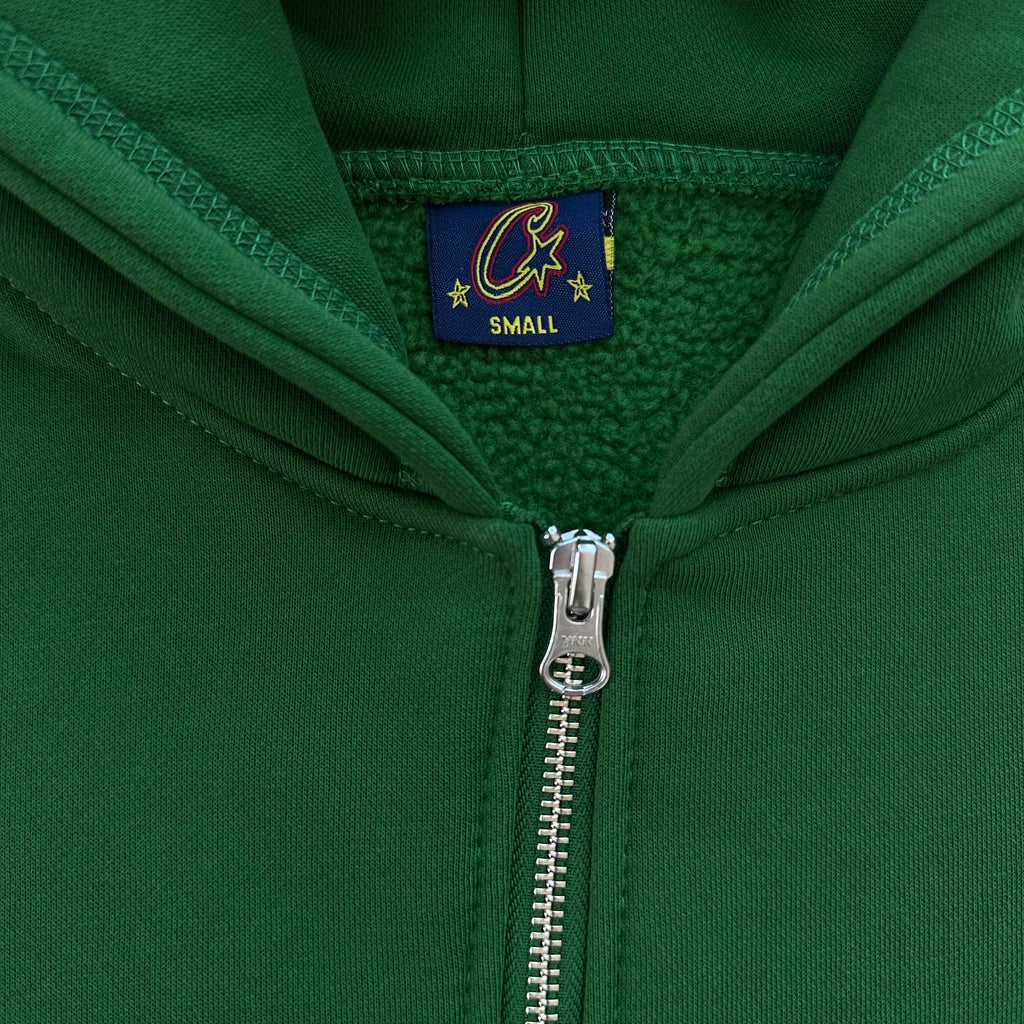 ISLAND PUFF PRINT ZIP HOODIE (GREEN)