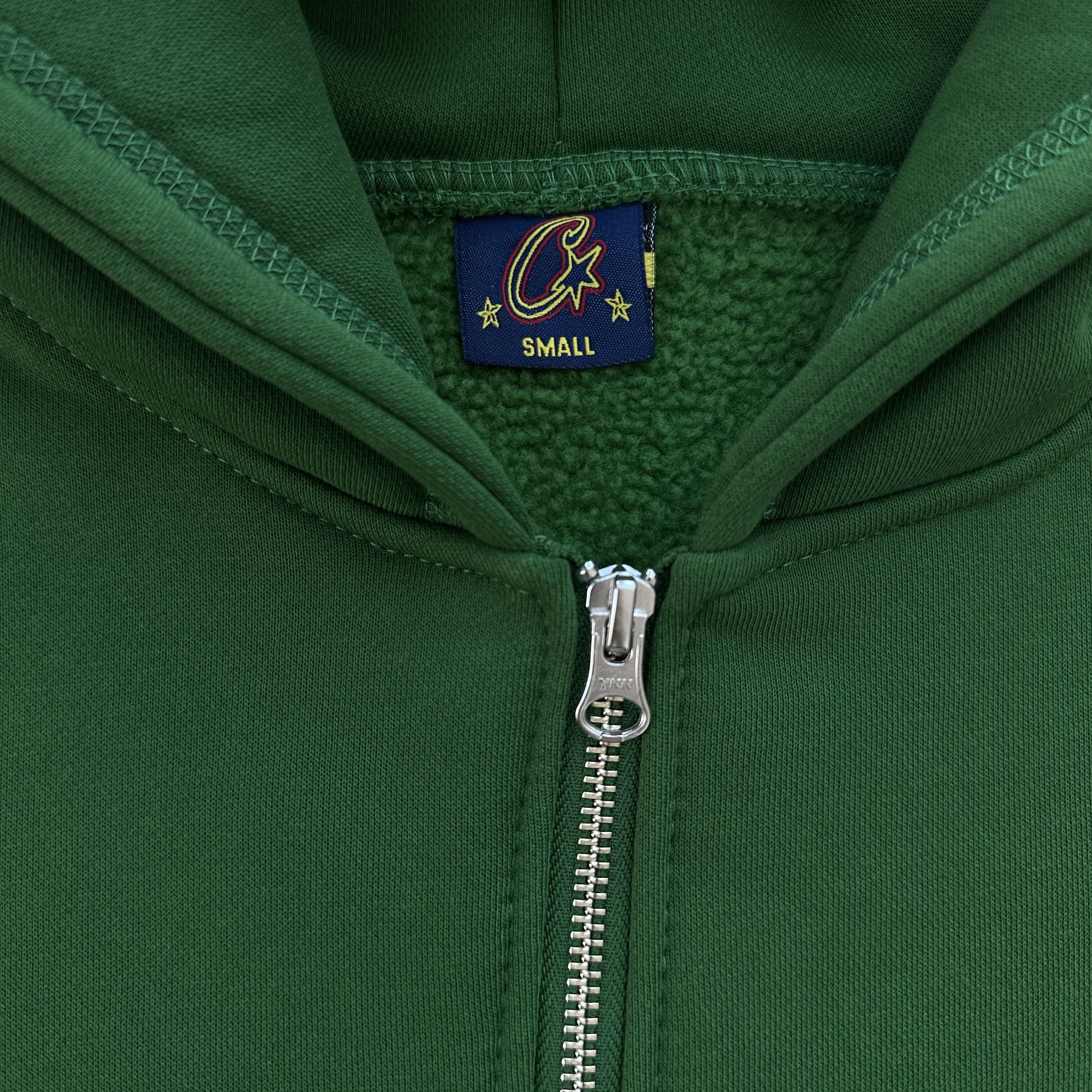 ISLAND PUFF PRINT ZIP HOODIE (GREEN)