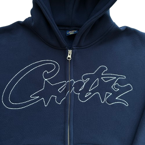 THICK STITCH ALLSTARZ ZIP HOODIE (NAVY)