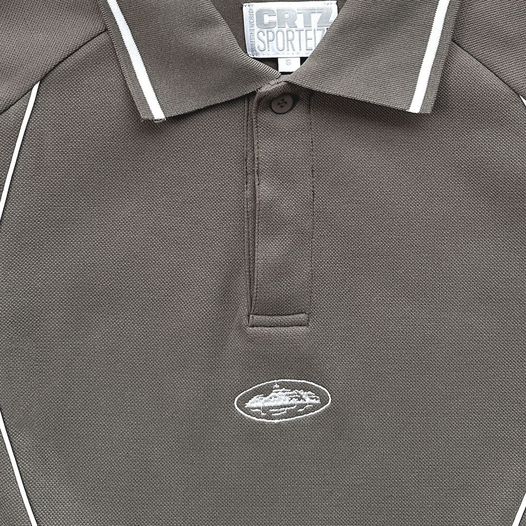 PIPED POLO SHIRT (GREY)
