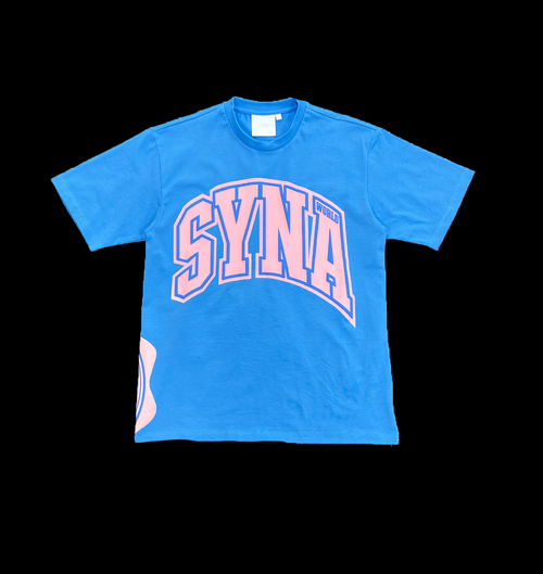 CORTEIZ COLLEGE TEE (BLUE/PINK)