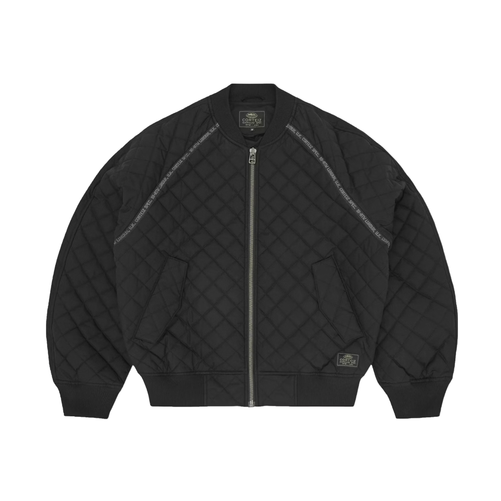 CORTEIZ QUILTED EXCHANGE BOMBER (BLACK)