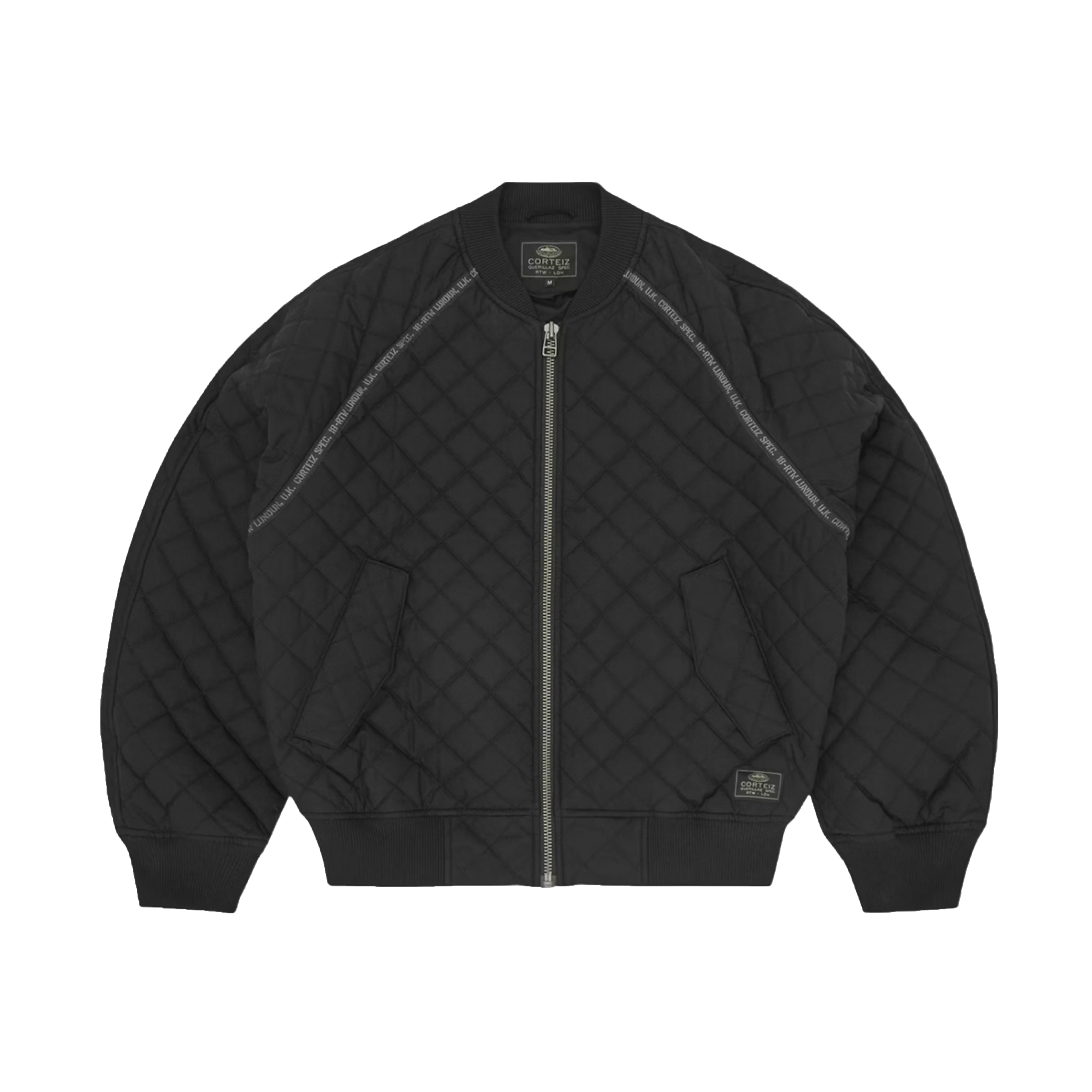 CORTEIZ QUILTED EXCHANGE BOMBER (BLACK)