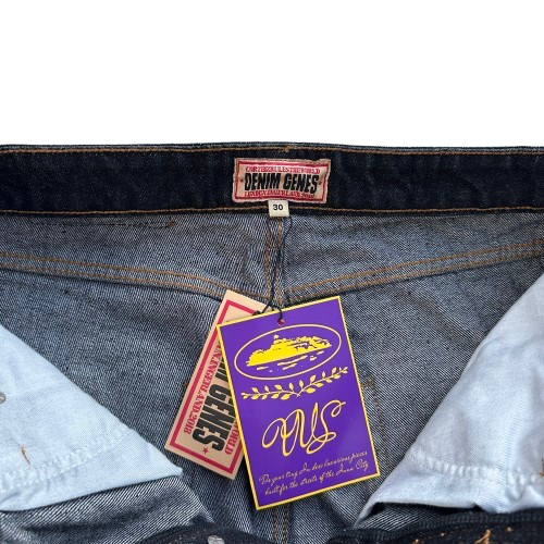 DUAL STRIPE BAGGY JEANS (BLACK WASH)