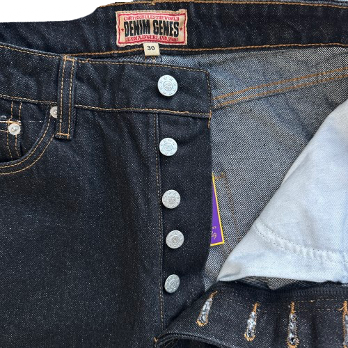 DUAL STRIPE BAGGY JEANS (BLACK WASH)