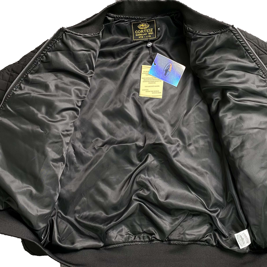 CORTEIZ QUILTED EXCHANGE BOMBER (BLACK)