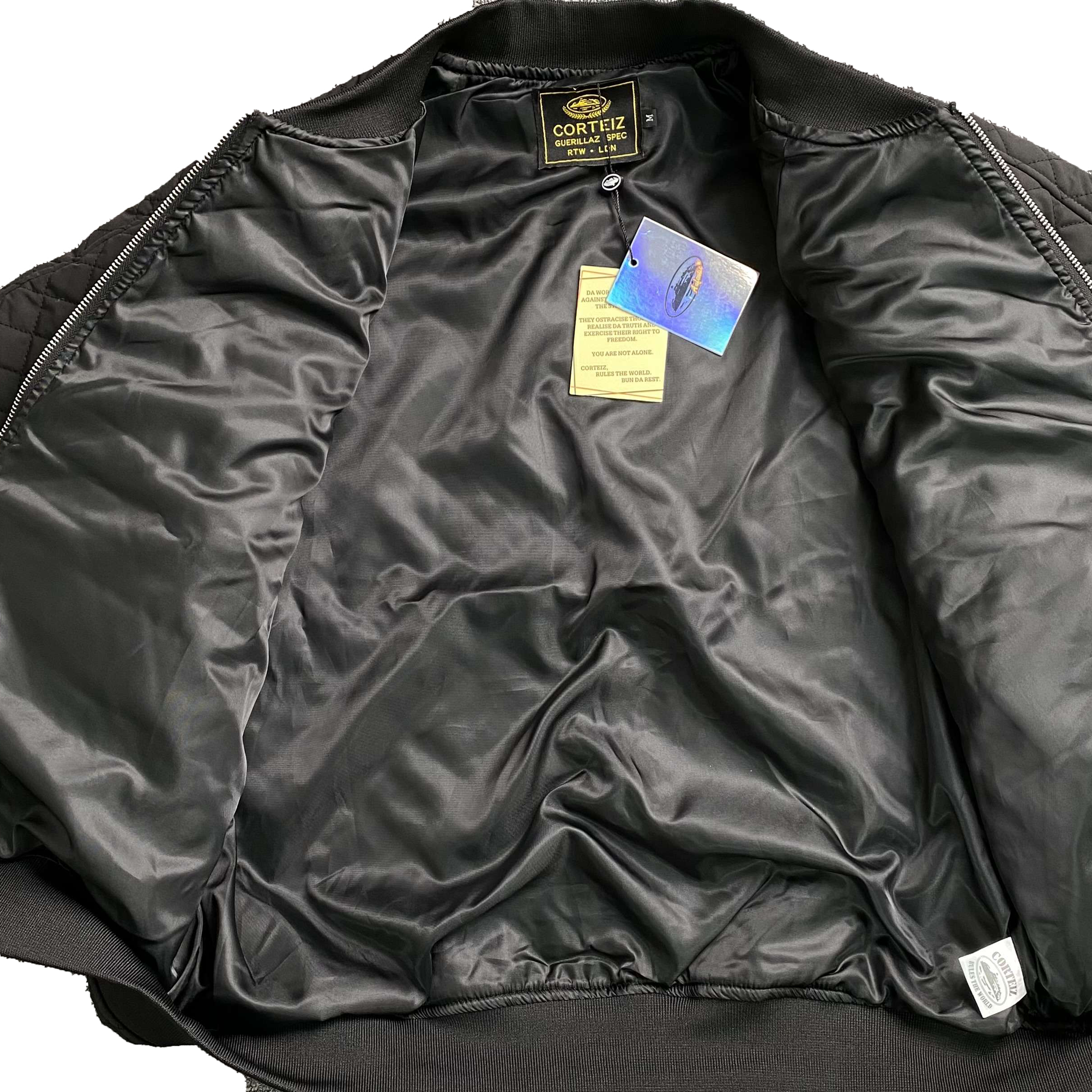 CORTEIZ QUILTED EXCHANGE BOMBER (BLACK)