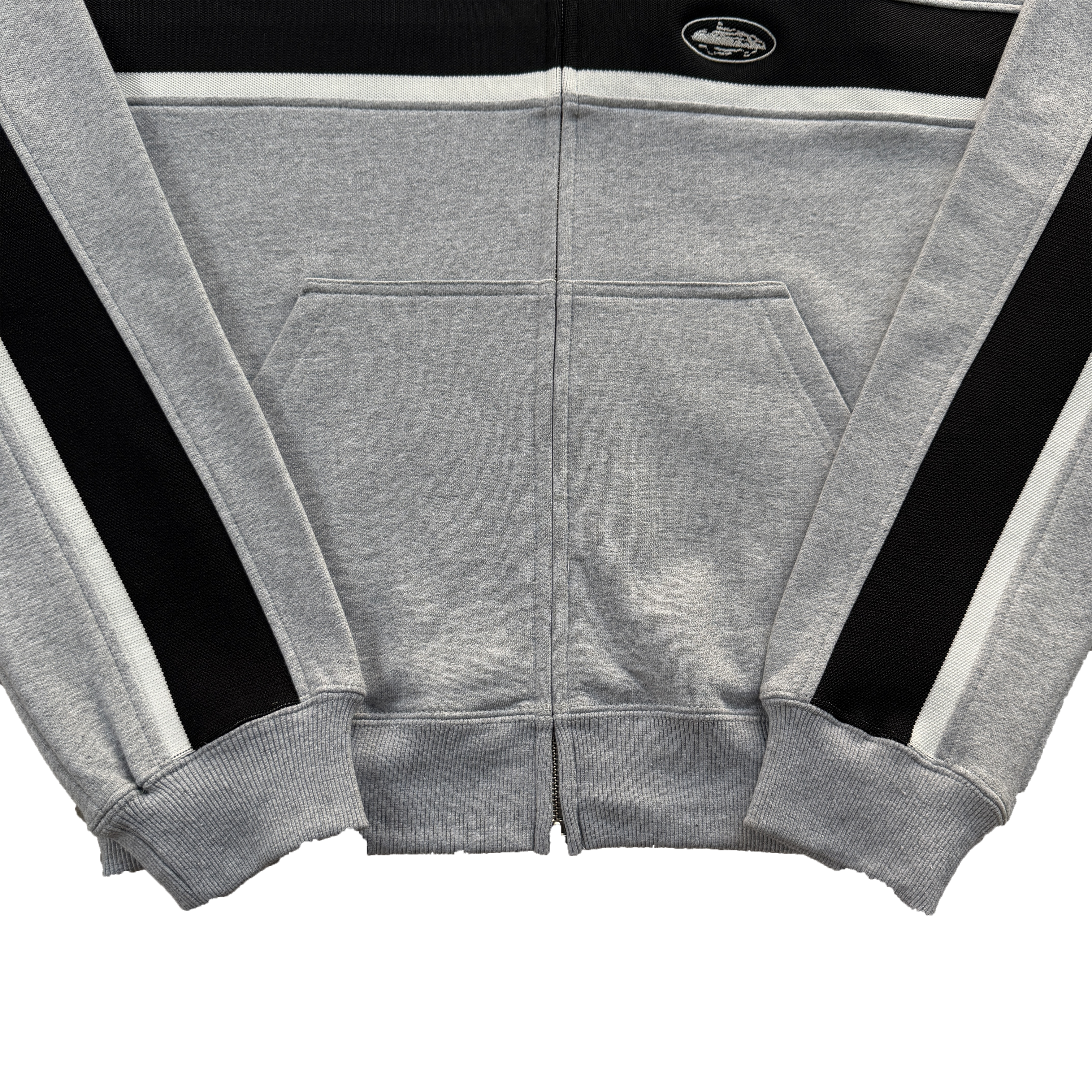 RIBBED SPORTEIZ ZIP HOODIE (HEATHER GREY)