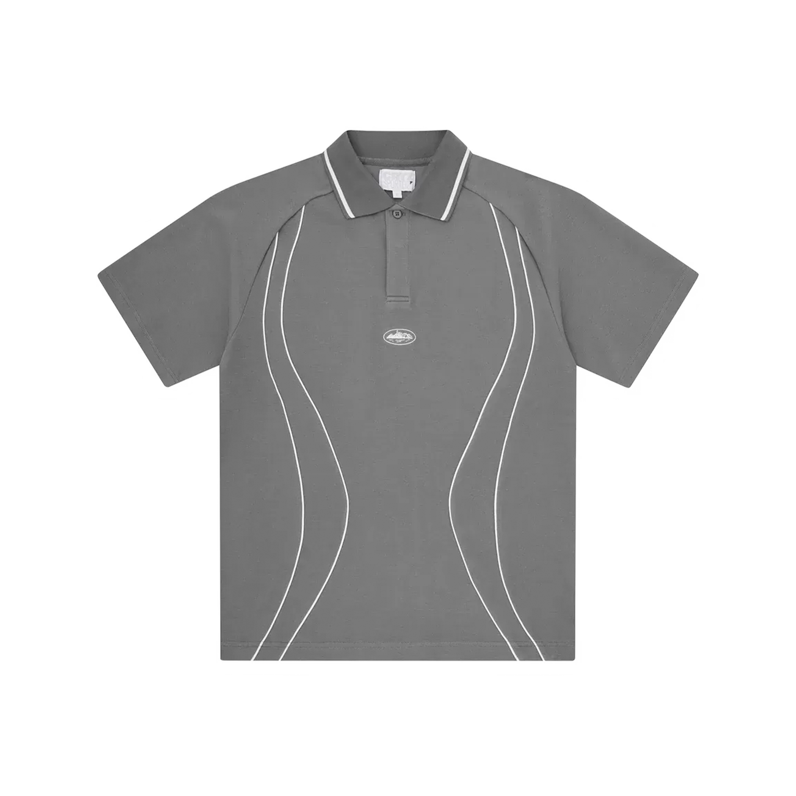 PIPED POLO SHIRT (GREY)
