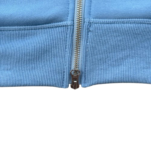 ISLAND PUFF PRINT ZIP HOODIE (BABY BLUE)