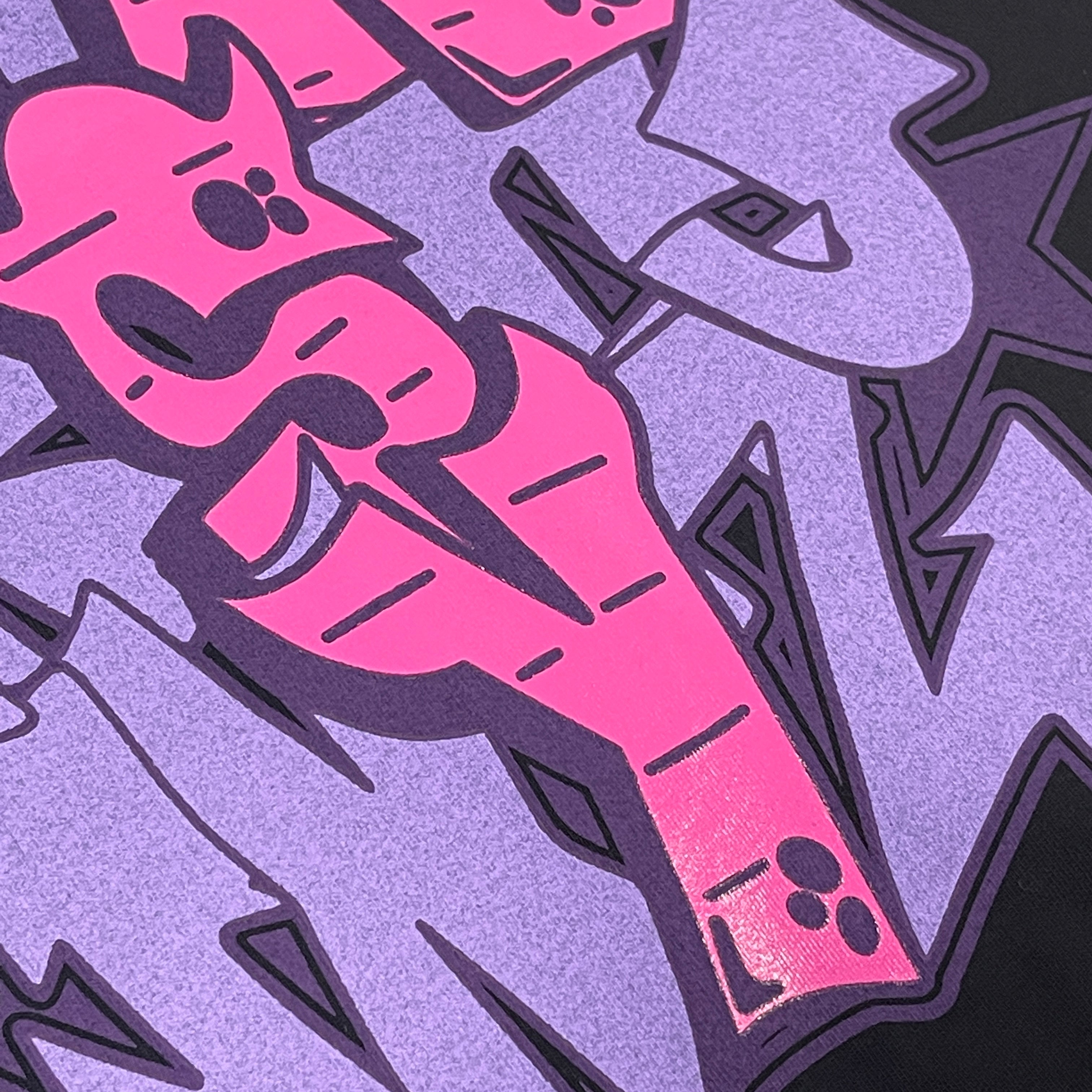 GRAF PRINTED TEE - (BLACK/PURPLE)