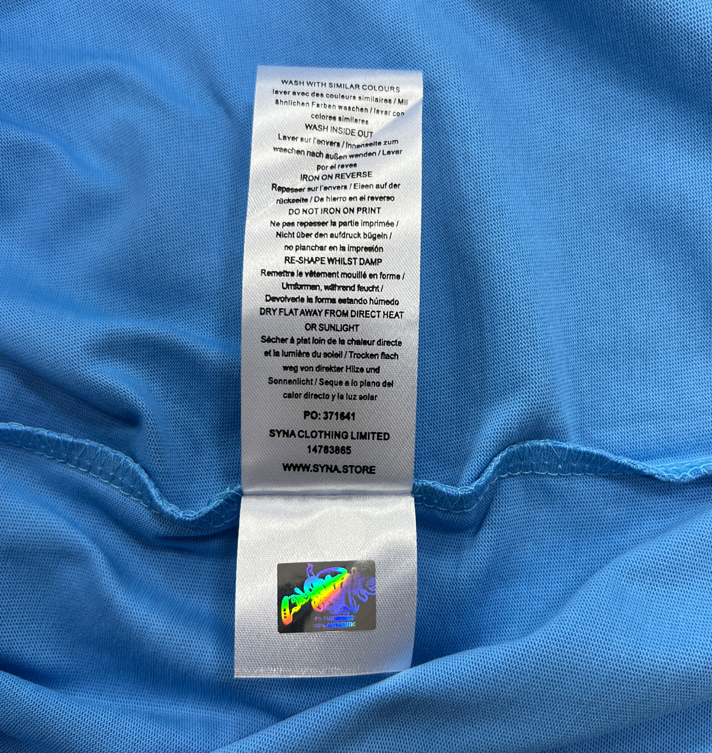 COLLEGE TEE (BLUE/PINK)