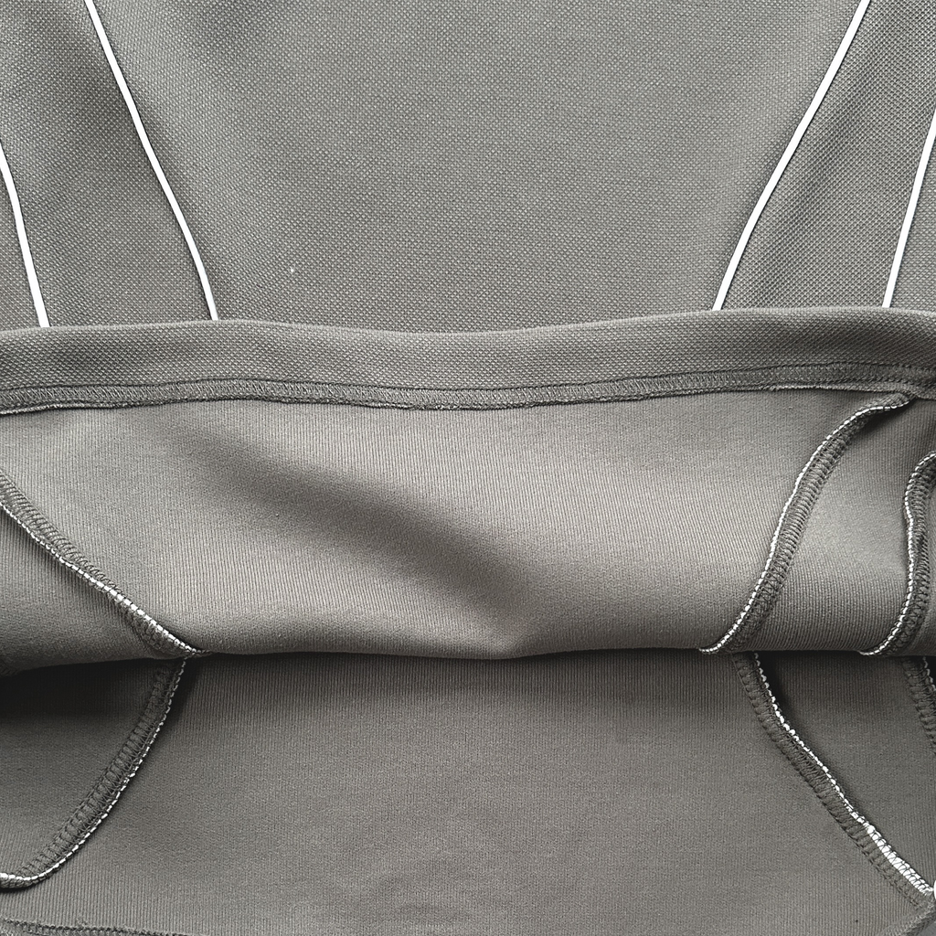 PIPED POLO SHIRT (GREY)