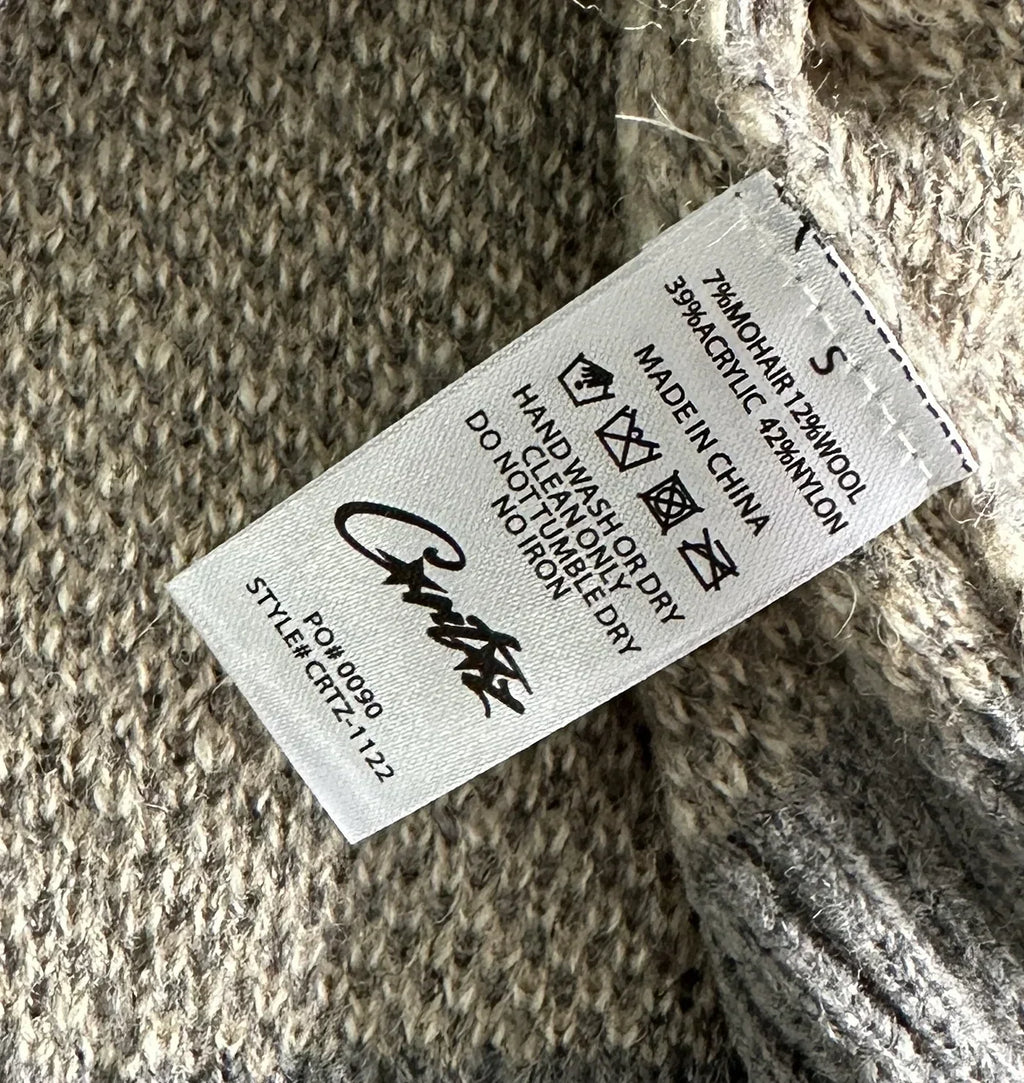 C STAR GRADIENT MOHAIR KNIT SWEATER (GREY)