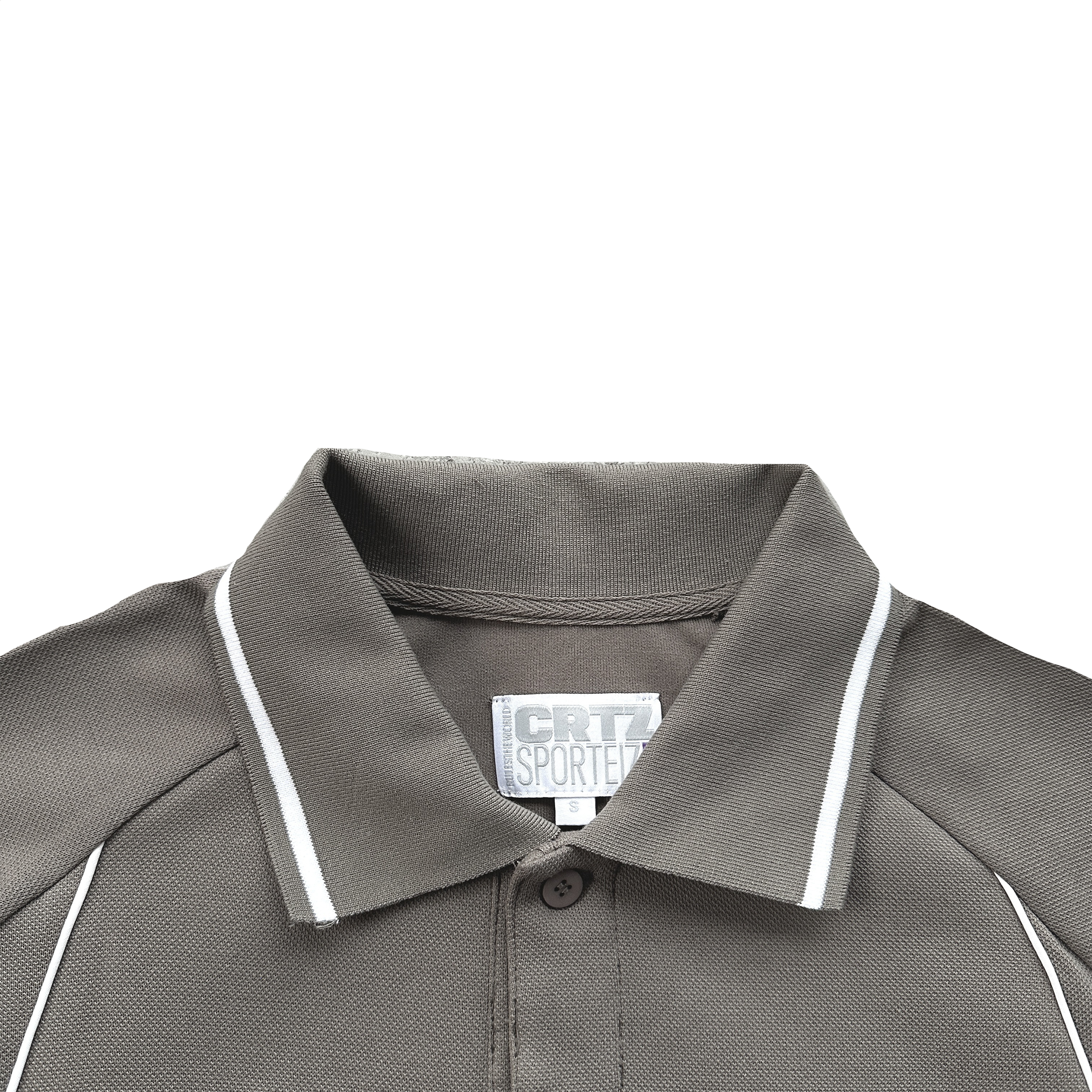 PIPED POLO SHIRT (GREY)