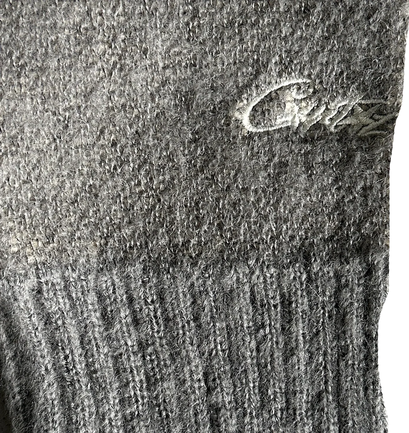 C STAR GRADIENT MOHAIR KNIT SWEATER (GREY)