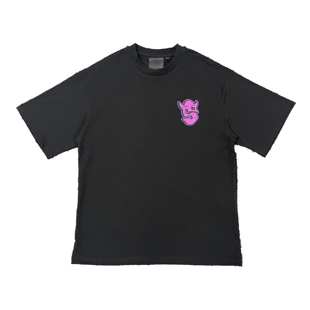 GRAF PRINTED TEE - (BLACK/PURPLE)