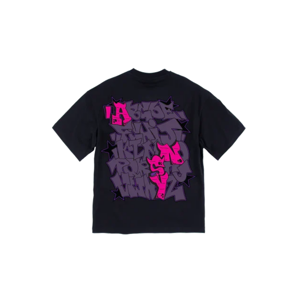 GRAF PRINTED TEE - (BLACK/PURPLE)