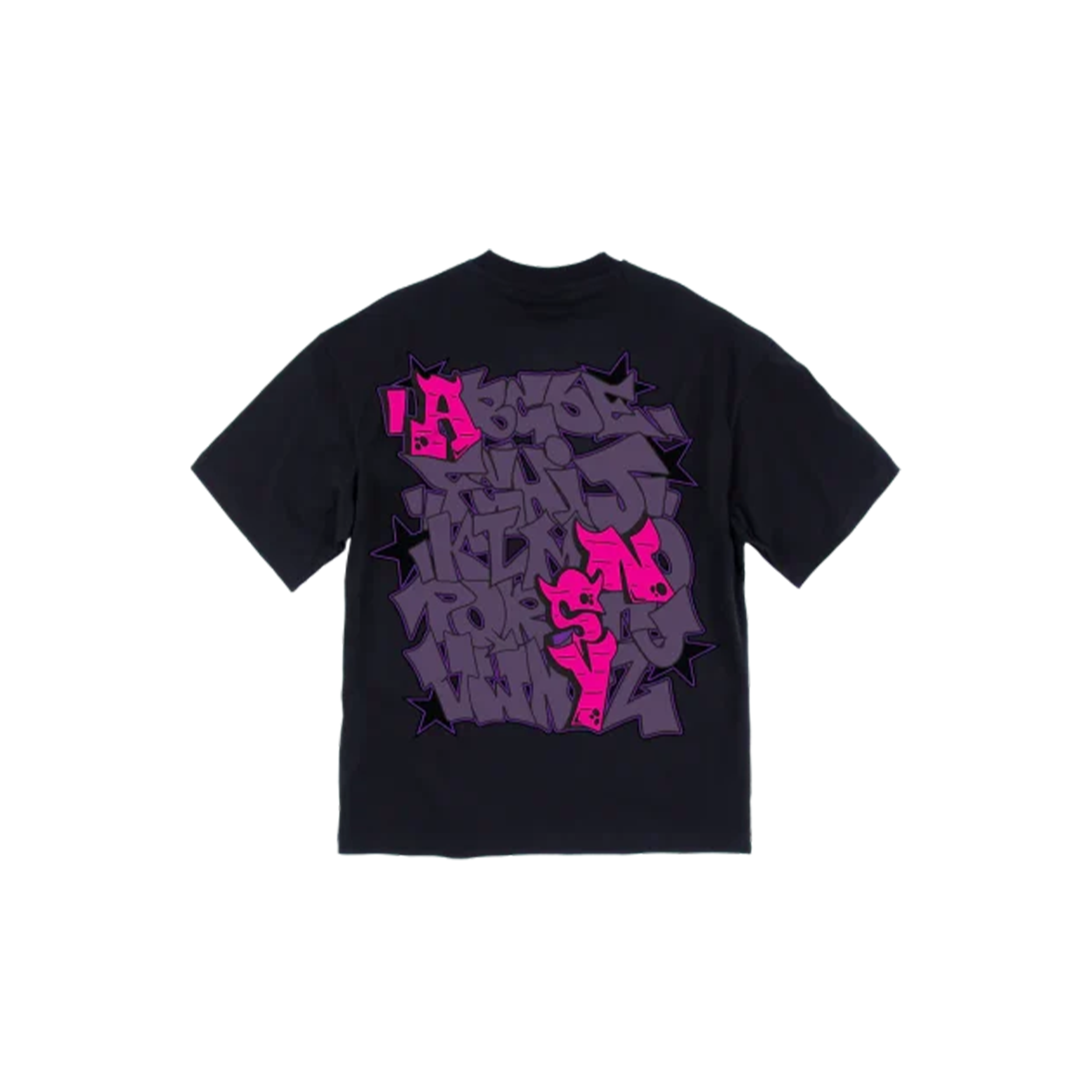 GRAF PRINTED TEE - (BLACK/PURPLE)